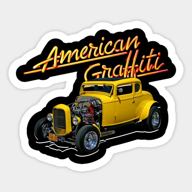 Funny American Graffiti Shirt Special Vintage Racing Car Sticker by tinastore